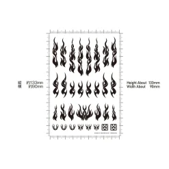 Sale HiQparts Fire Tribal Decals Solid Metallic Orange