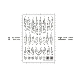 Store HiQparts Fire Tribal Decals Outline Black