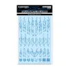 Fashion HiQparts Fire Tribal Decals Outline Metallic Blue