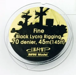Shop INFINI Model Fine Black Lycra Rigging 70 Denier 45M (145Ft)