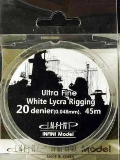 Online INFINI Model Ultra Fine White Lycra Rigging 20 Denier 45M (145Ft)