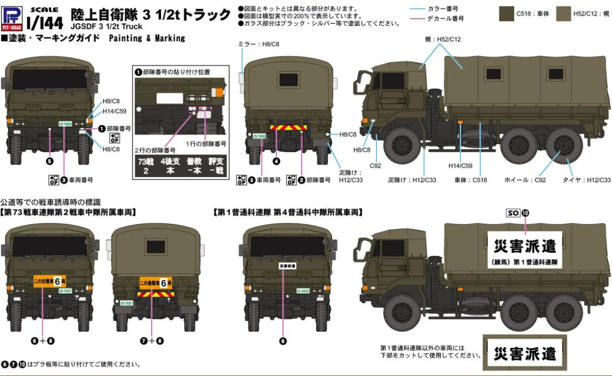 Best Sale Pit-Road 1/144 Jgsdf 3 1/2T Truck Plastic Model