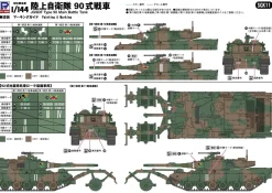 Best Pit-Road 1/144 Jgsdf Type 90 Main Battle Tank Plastic Model