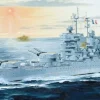Flash Sale Pit-Road 1/700 Skywave French Navy Battleship Jean Bart 1955 Plastic Model