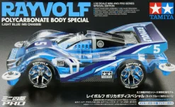 New Tamiya 95572 Mini 4Wd 1/32 Rayvolf Polycarbonate Body Special (Light Blue) (Ms Chassis)