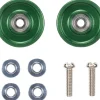 Outlet Tamiya 95612 Mini 4Wd 13Mm Aluminum Ball-Race Rollers (Ringless/Green)