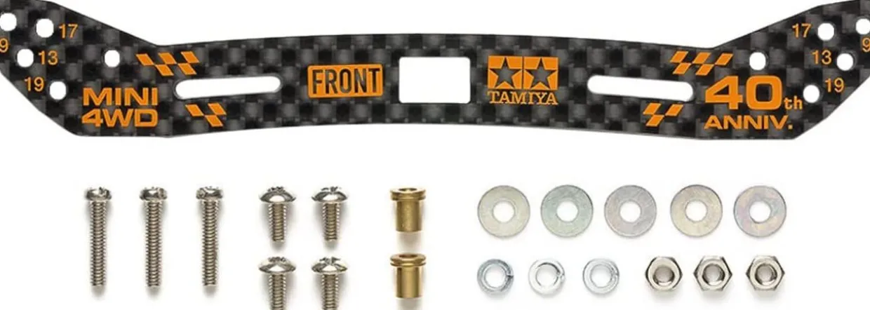 Fashion Tamiya 95641 Mini 4Wd 40Th Anniversary Hg Carbon Stay For Front Wide Slide Damper (2Mm)