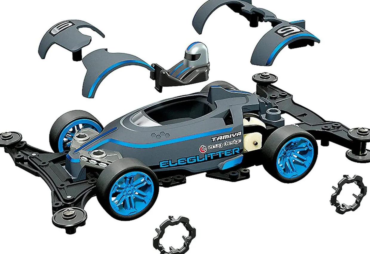 New Tamiya Mini 4Wd 1/32 Eleglitter Vz Chassis