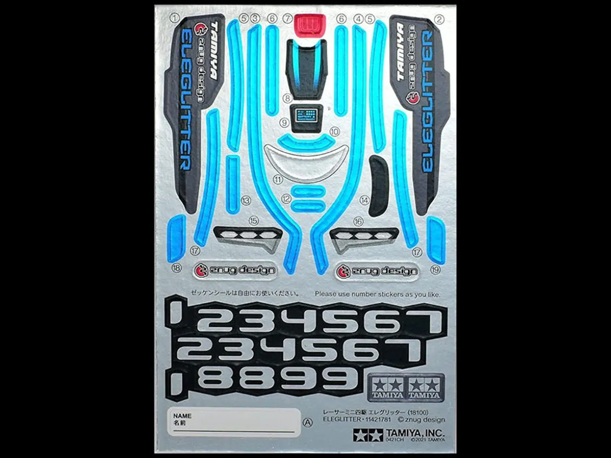 New Tamiya Mini 4Wd 1/32 Eleglitter Vz Chassis