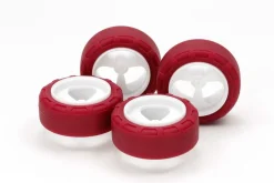 Hot Tamiya Mini 4Wd Low Friction Small Dia. Narrow Tires (24Mm) & 3-Spoke Wheels