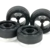 Store Tamiya Mini 4Wd Super Hard Small Diameter Narrow Tire (24Mm) & Carbon Reinforced 3-Spoke Wheel