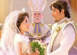 Tenyo Japan Jigsaw Puzzle D-108-796 Disney Tangled Rapunzel Wedding (108 Pieces) Flash Sale