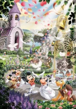 Tenyo Japan Jigsaw Puzzle D-108-733 Disney Mickey Mouse Wedding (108 Pieces) Hot