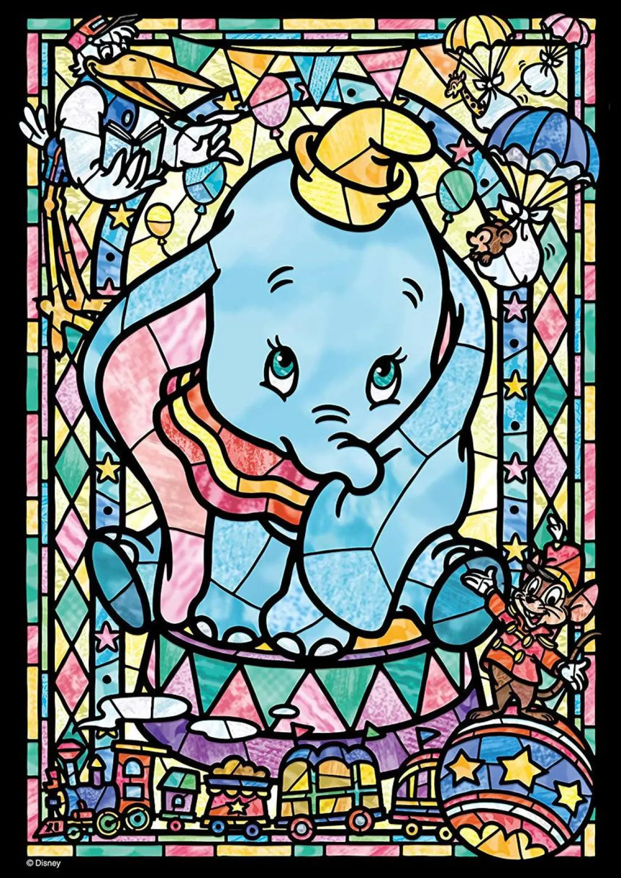 Tenyo Japan Jigsaw Puzzle Dsg266-966 Disney Dumbo Stained Art (266 Pieces) Clearance