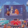 Tenyo Japan Jigsaw Puzzle D1000-058 Manuel Hernandez Disney Night At The Movie (1000 Pieces) Cheap