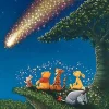 Tenyo Japan Jigsaw Puzzle D-300-704 Winnie The Pooh Stars Hologram (300 Pieces) Clearance