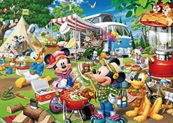 Tenyo Japan Jigsaw Puzzle D300-013 Disney Mickey Auto Camping (300 Pieces) Clearance