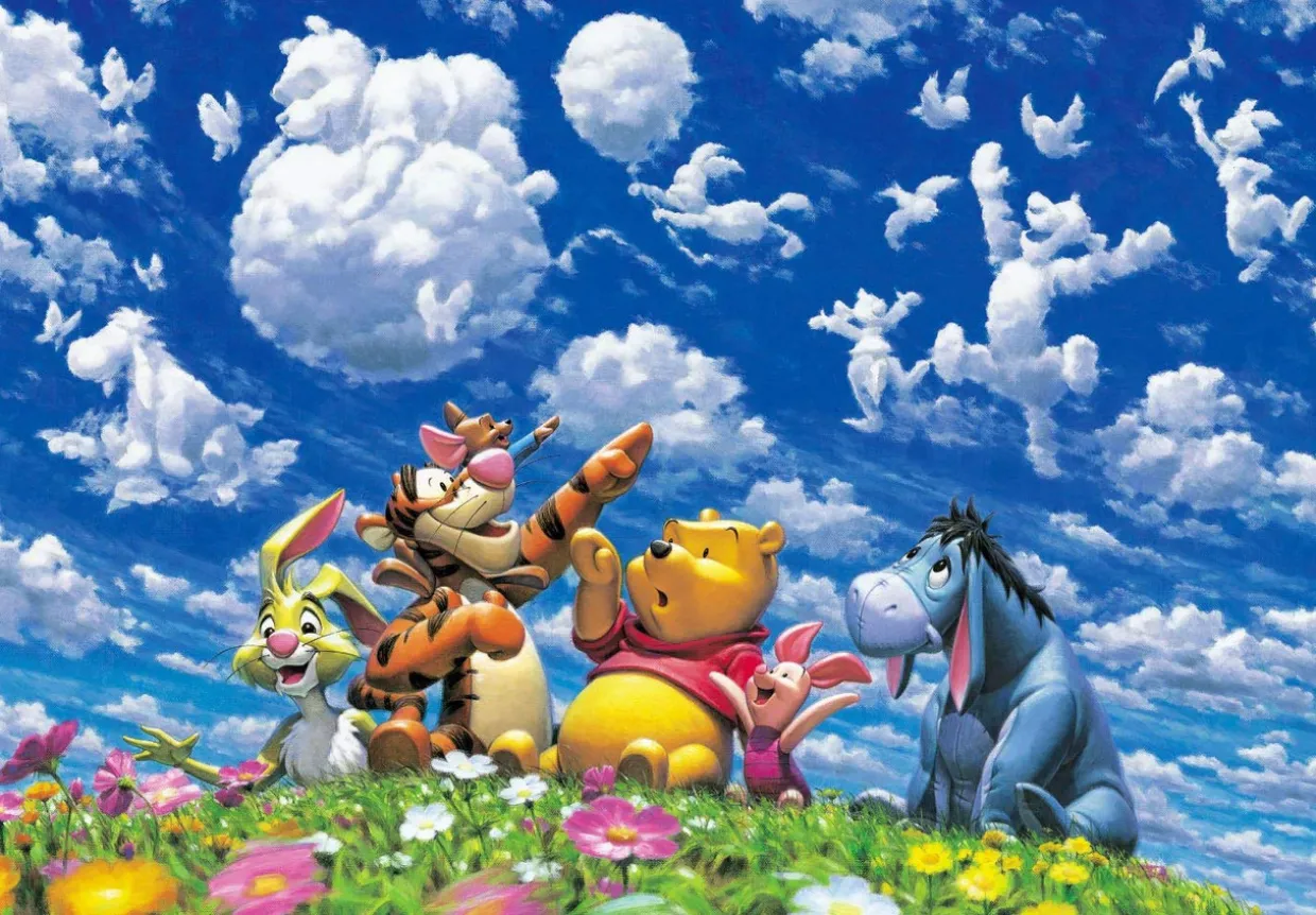 Tenyo Japan Jigsaw Puzzle Dpg500-594 Disney Winnie The Pooh Sky Fantasy (500 S-Pieces) Hot