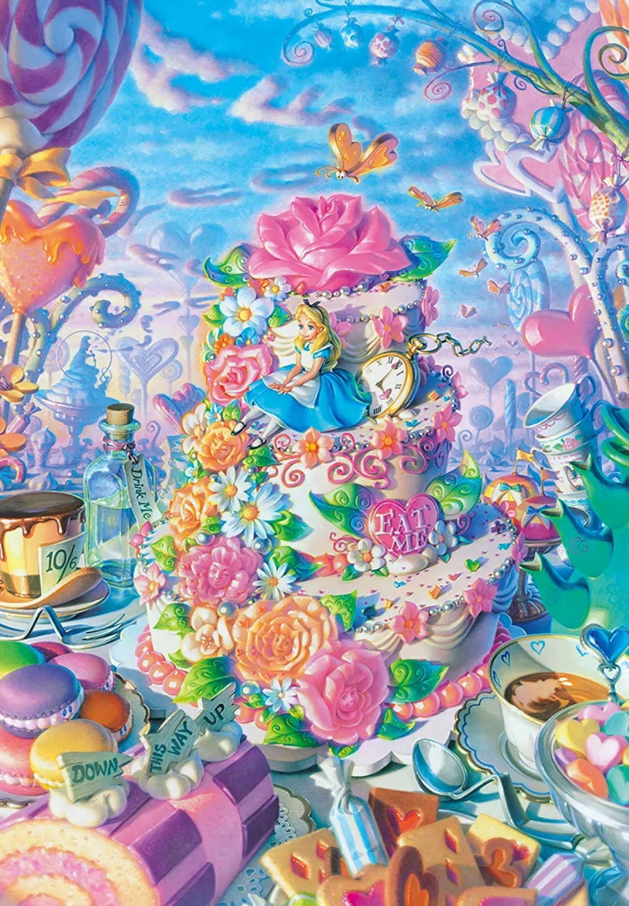 Tenyo Japan Jigsaw Puzzle Dpg500-593 Disney Alice In Sweets Land (500 S-Pieces) New