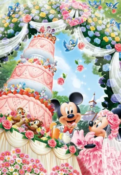 Tenyo Japan Jigsaw Puzzle D-300-245 Disney Mickey Mouse Wedding (300 Pieces) Sale