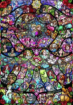 Tenyo Japan Jigsaw Puzzle D-2000-622 Disney Pixar Heroine Collection Stained Glass (2000 Pieces) Shop