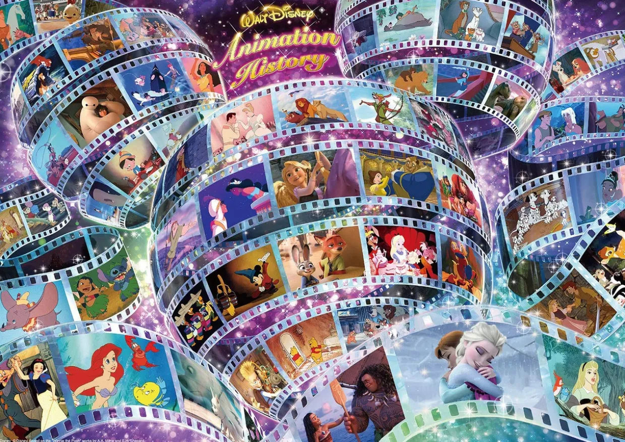 Tenyo Japan Jigsaw Puzzle Dw1000-006 Disney Animation History (1000 S-Pieces) Clearance