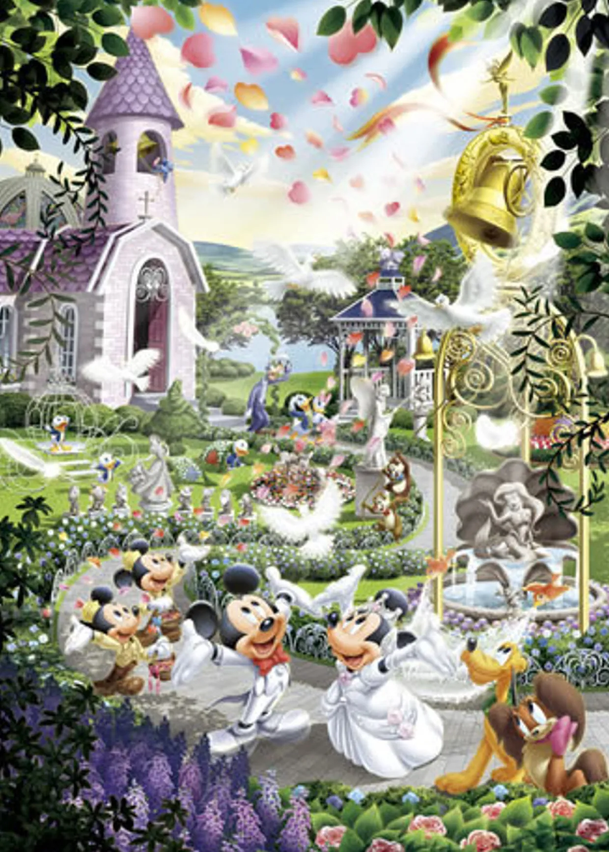 Tenyo Japan Jigsaw Puzzle Dsg-500-402 Disney Mickey Mouse Wedding (500 Pieces) Hot