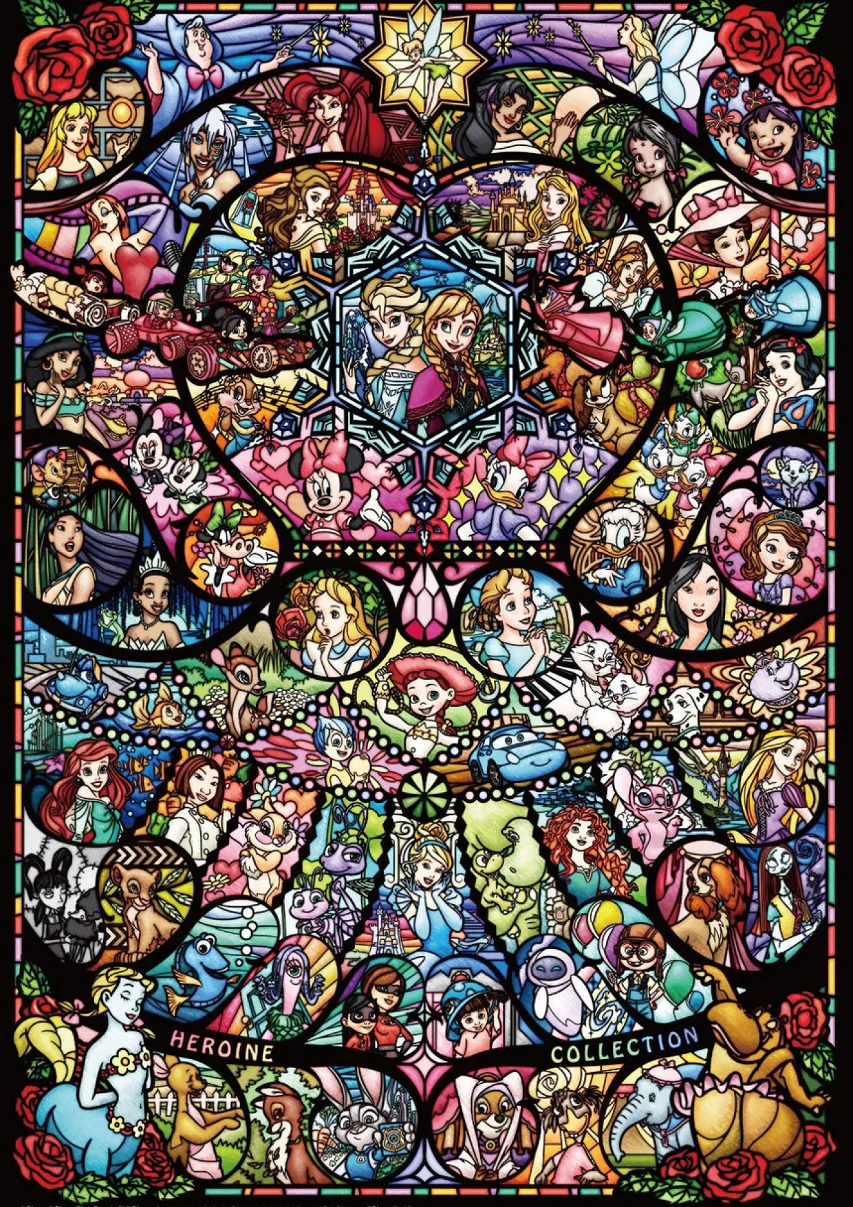 Tenyo Japan Jigsaw Puzzle Dw1000-005 Disney Stained Glass Characters Collection (1000 S-Pieces) Sale