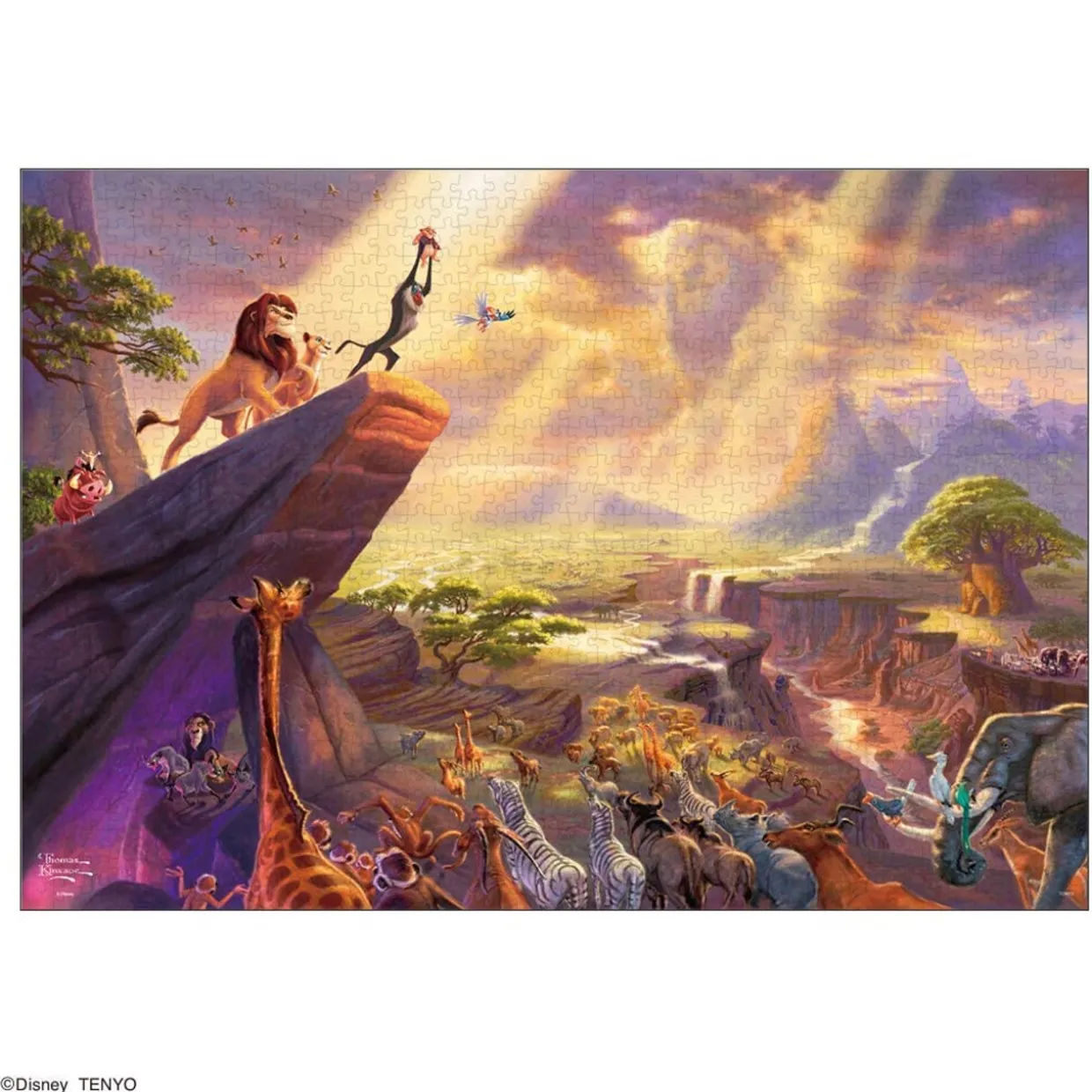 Tenyo Japan Jigsaw Puzzle D1000-046 Disney Lion King Thomas Kinkade (1000 Pieces) Cheap