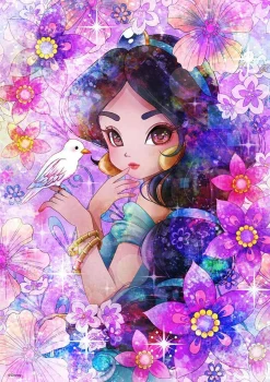 Tenyo Japan Pure White Jigsaw Puzzle Dpg266-577 Disney Aladdin Jasmine Glamorous Eyes (266 Pieces) Fashion