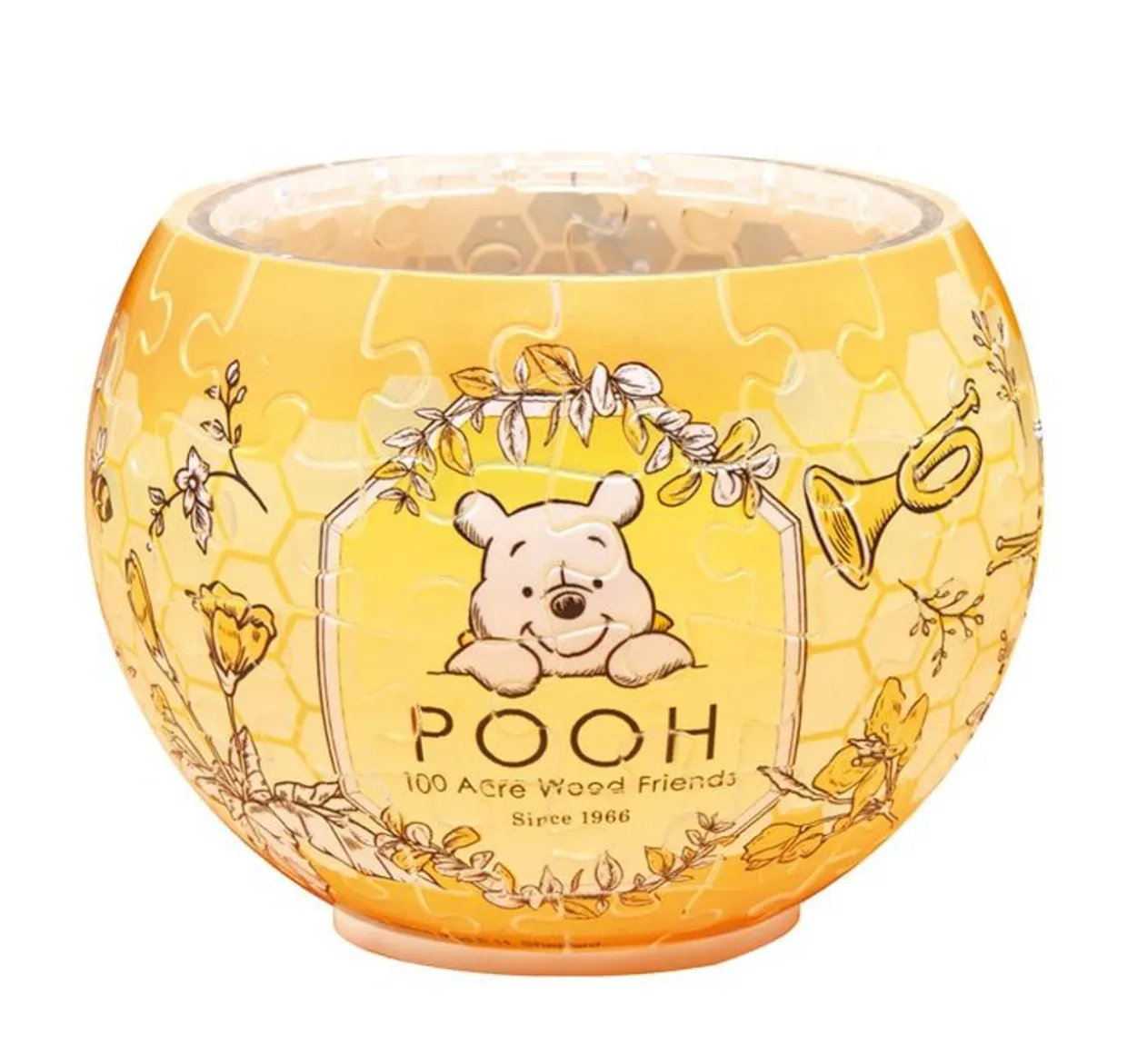 Yanoman 2201-64 3D Led Lamp Shade Puzzle Disney Winnie The Pooh Botanical Pattern (80 Pieces) Best