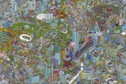 Yanoman 05-2013 Jigsaw Puzzle Cities Tokyo Kamigaki Hirofumi(500 S-Pieces) Fashion