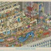 Yanoman 05-1074 Jigsaw Puzzle Hiro Kamigaki Illustration Amusement Park On The Building (500 Pieces) Best Sale