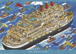 Yanoman 05-1027 Jigsaw Puzzle Hiro Kamigaki Illustration The Beginning Is A Luxury Cruise Ship (500 Pieces) Fashion