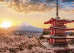 Yanoman 05-1023 Jigsaw Puzzle Mt. Fuji And Sakura In Yamanashi (500 Pieces) Online